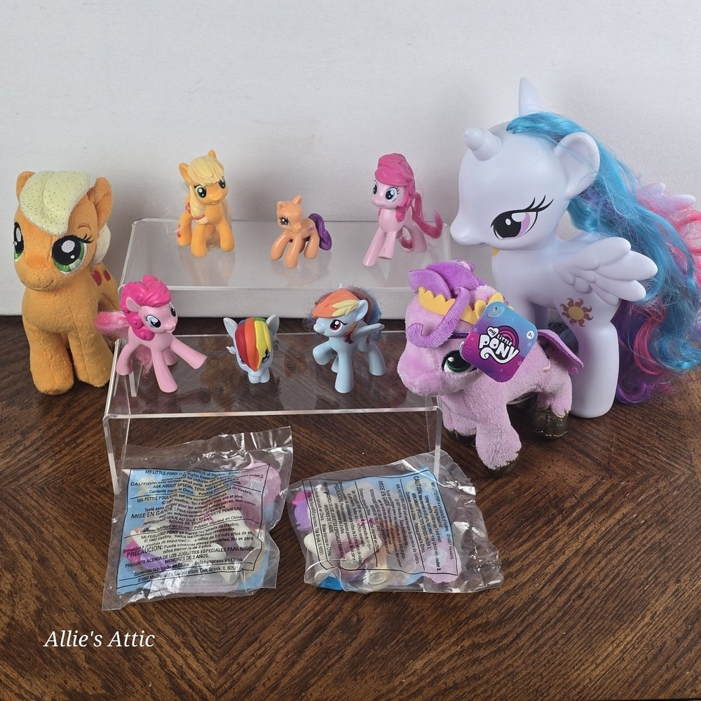 My Little Pony Mini Figures Mixed Lot Rainbow Dash Pinkie Pie Princess Celestia